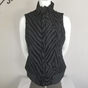 Ariat Black Zebra Print Zip-Front‎ Vest